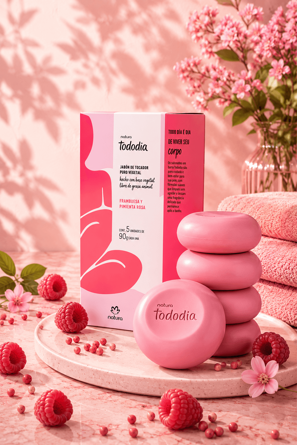 Jabones Tododia Frambuesa y Pimienta Rosa